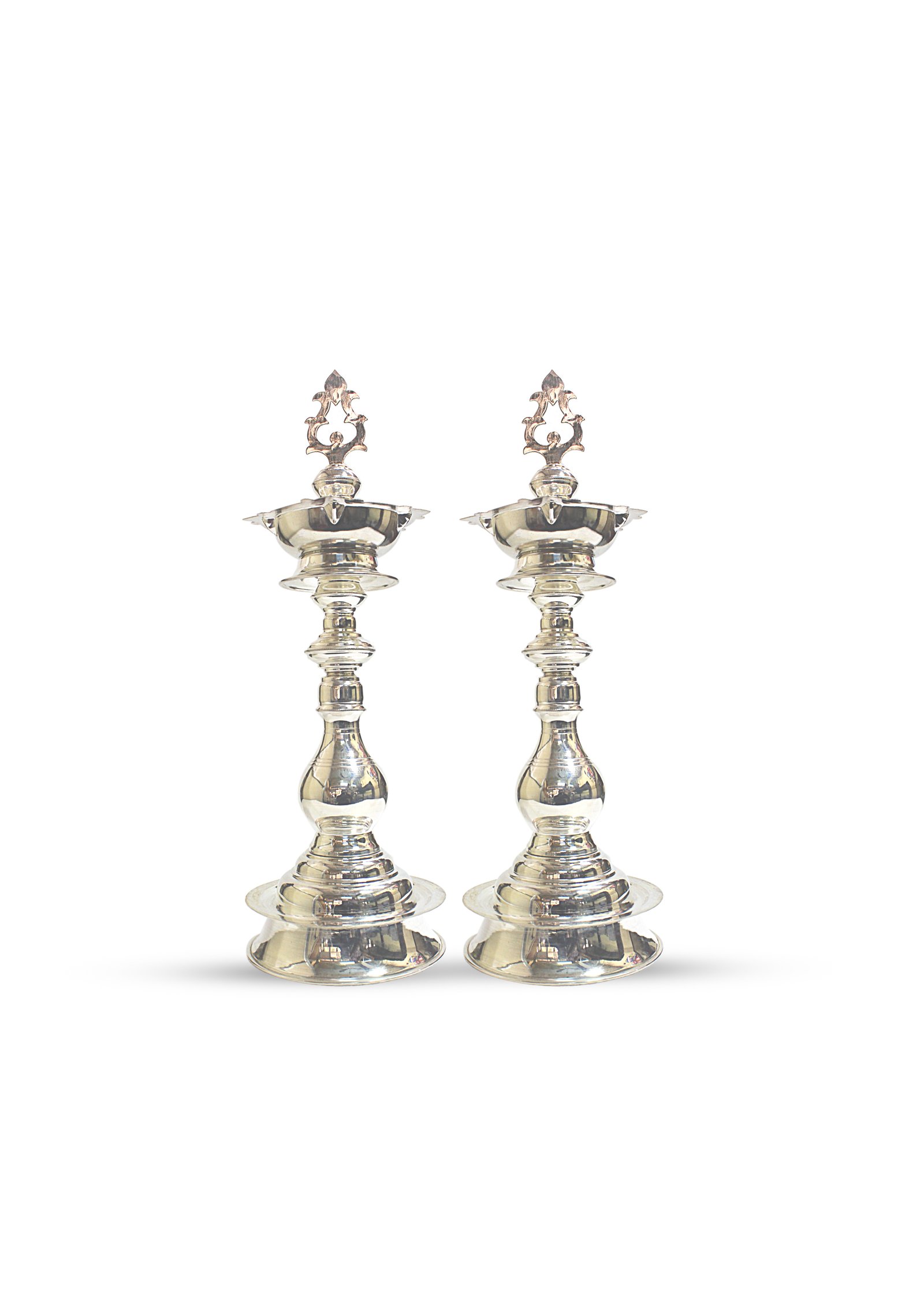 Silver Natangi Lamp Pair